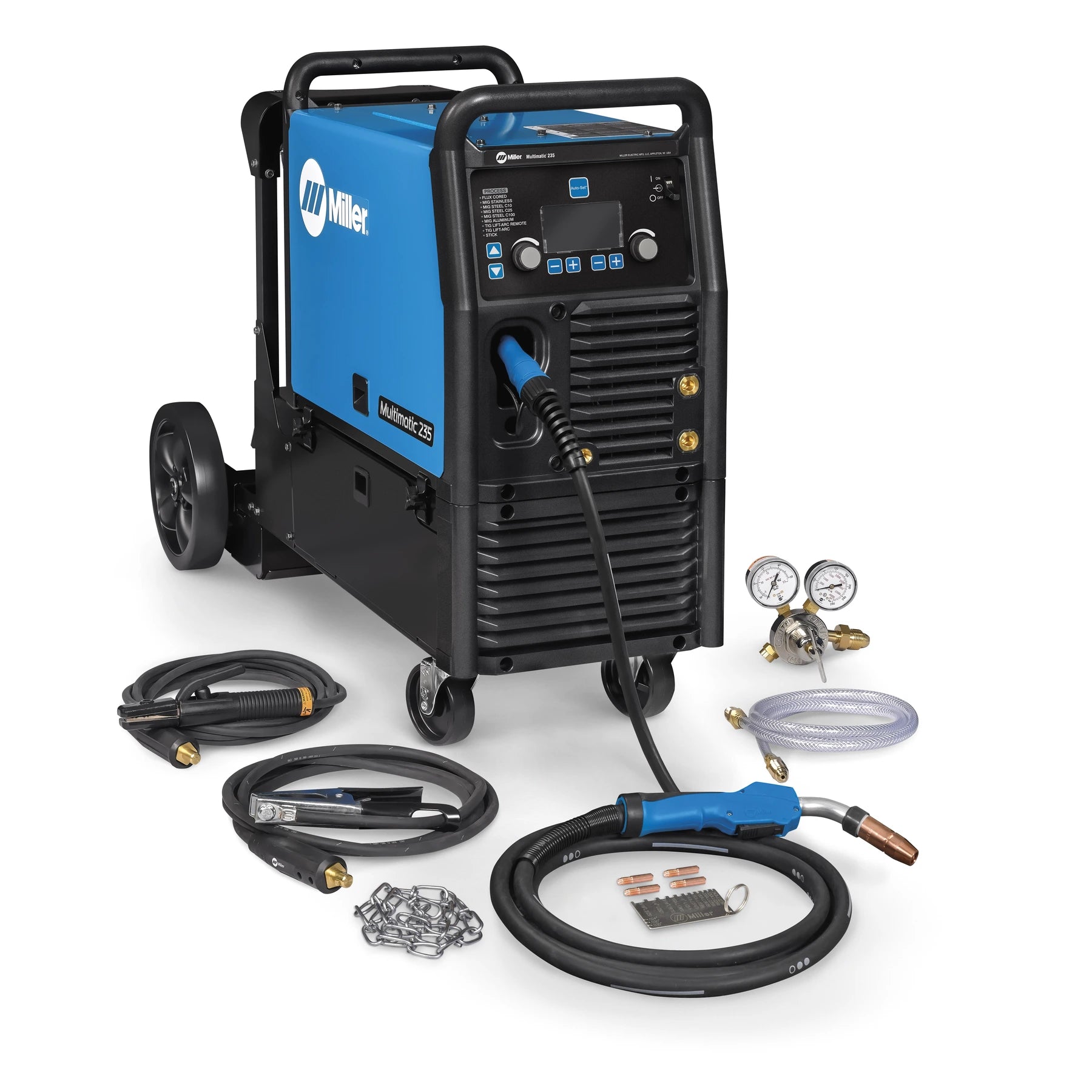 Miller Multimatic® 235 Multiprocess Welder w/ EZ-Latch™ Running Gear- 240V - 951846