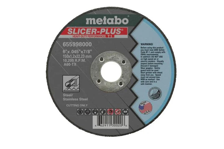 Metabo Cut Off Wheel 6" x .045" x 7/8" - 50PK