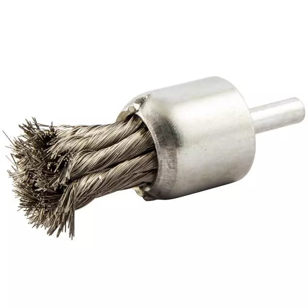 Norton Stainless Steel Knot Wire End Brush .014" x 1" Trim