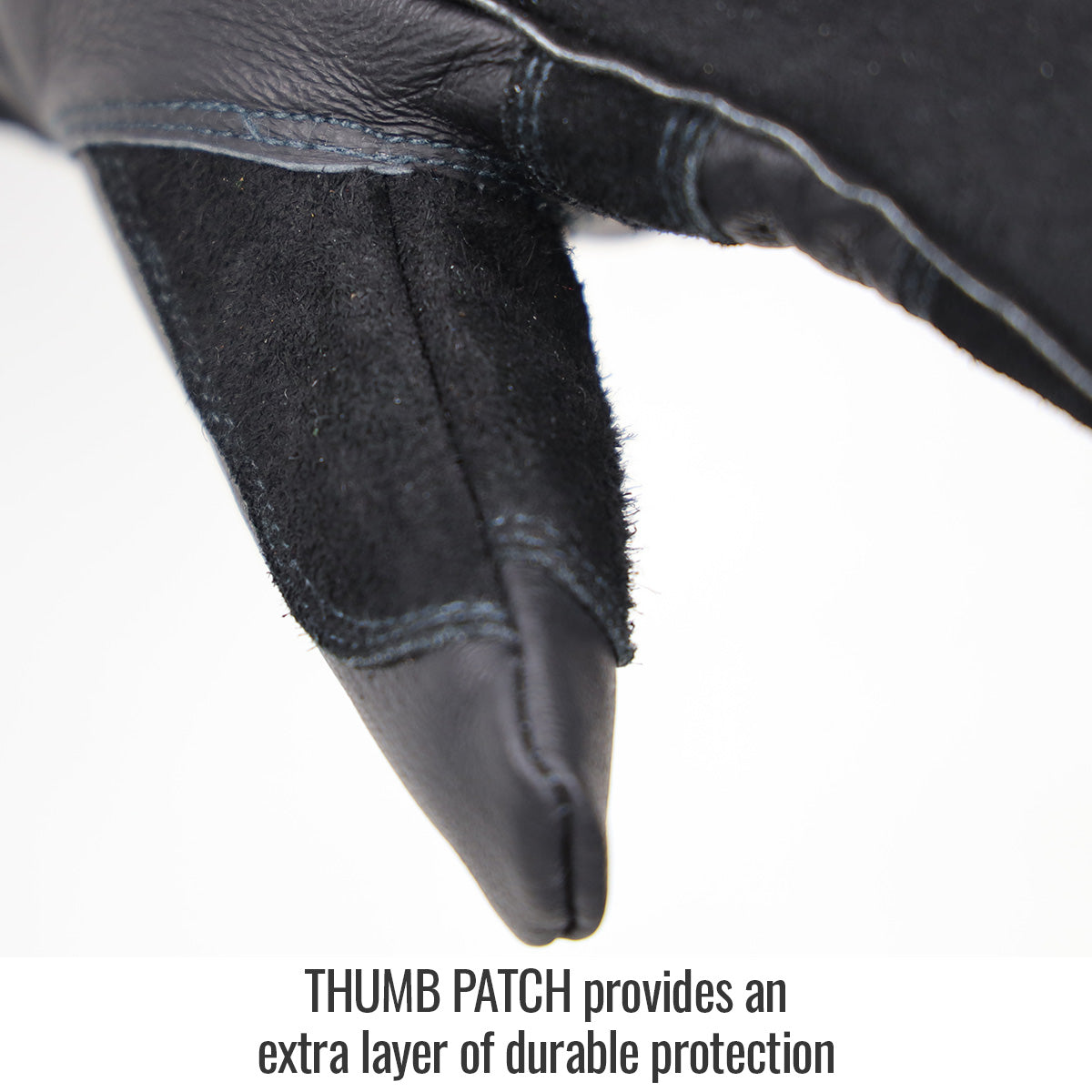 Black Stallion BSX® Extended Cuff Grain Pigskin & Split Cowhide Stick Glove -  GS3030-BK