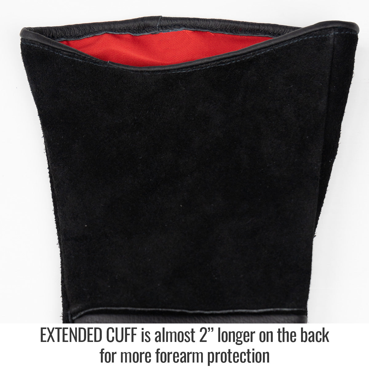 Black Stallion BSX® Extended Cuff Grain Pigskin & Split Cowhide Stick Glove -  GS3030-BK