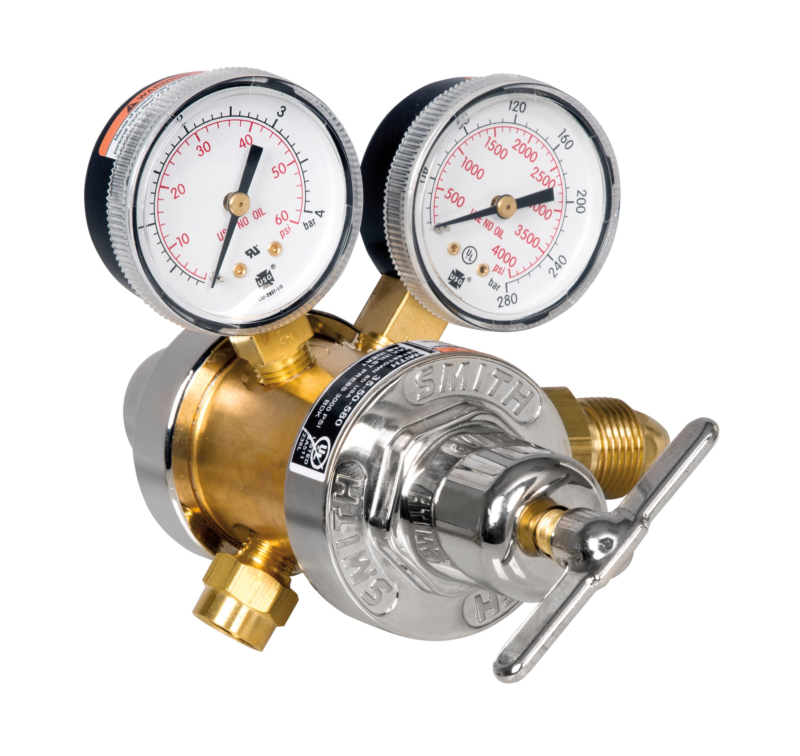 Miller | Smith 2-Stage Inert Gas Regulator - CGA 580 – Welding Store