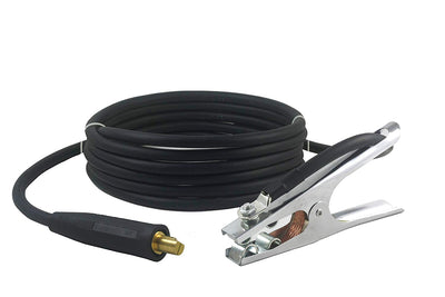 #1 Weld Cable w/ Clamp & DINSE Connectors - Choose Your Length