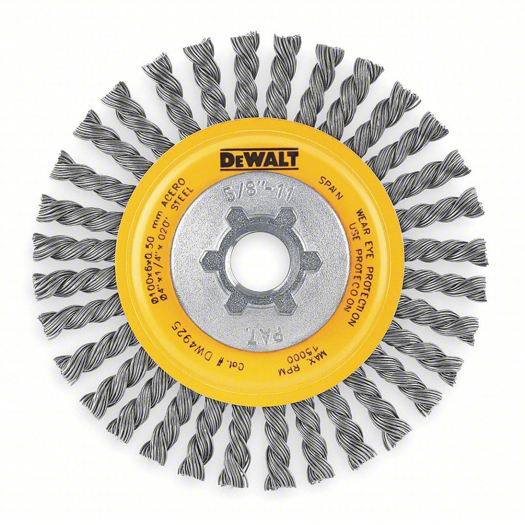 Dewalt Wire Wheel CS 4" x 5/8"-11 x .020" Wire Bristle
