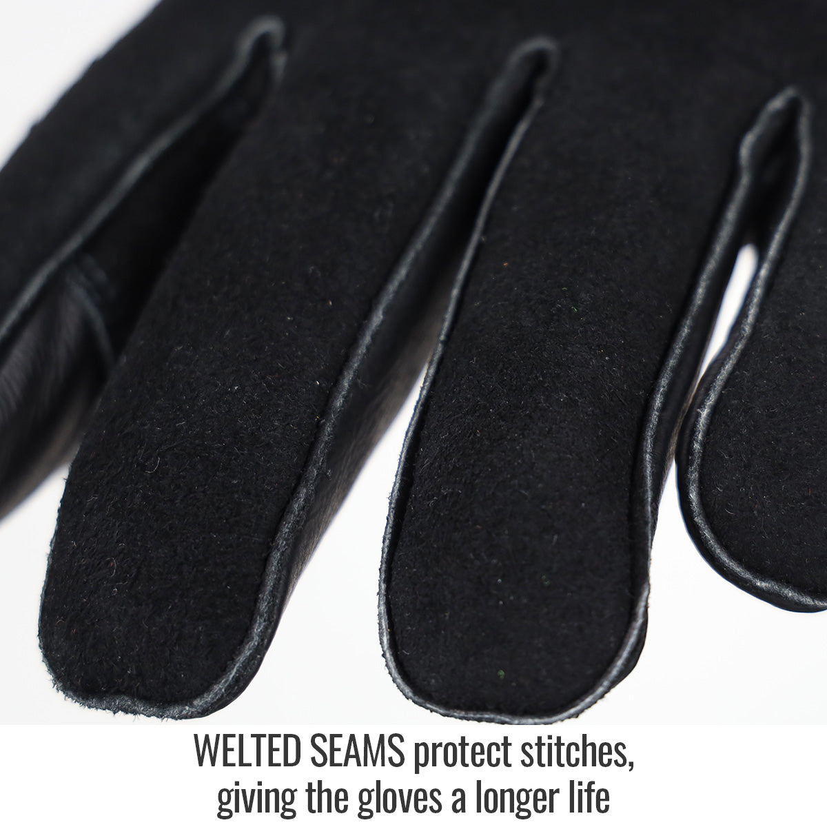 Black Stallion BSX® Extended Cuff Grain Pigskin & Split Cowhide Stick Glove -  GS3030-BK