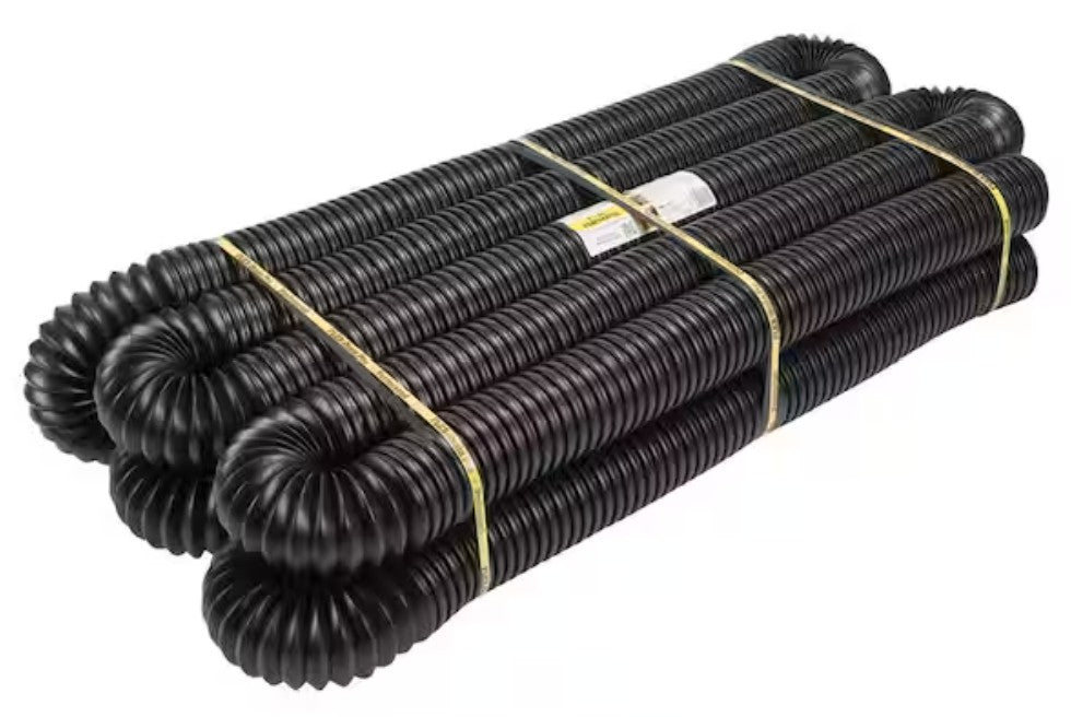 Advanced Drainage Systems Flexible/Expandable Landscaping Drain Pipe 4" x 50' - AS4X50