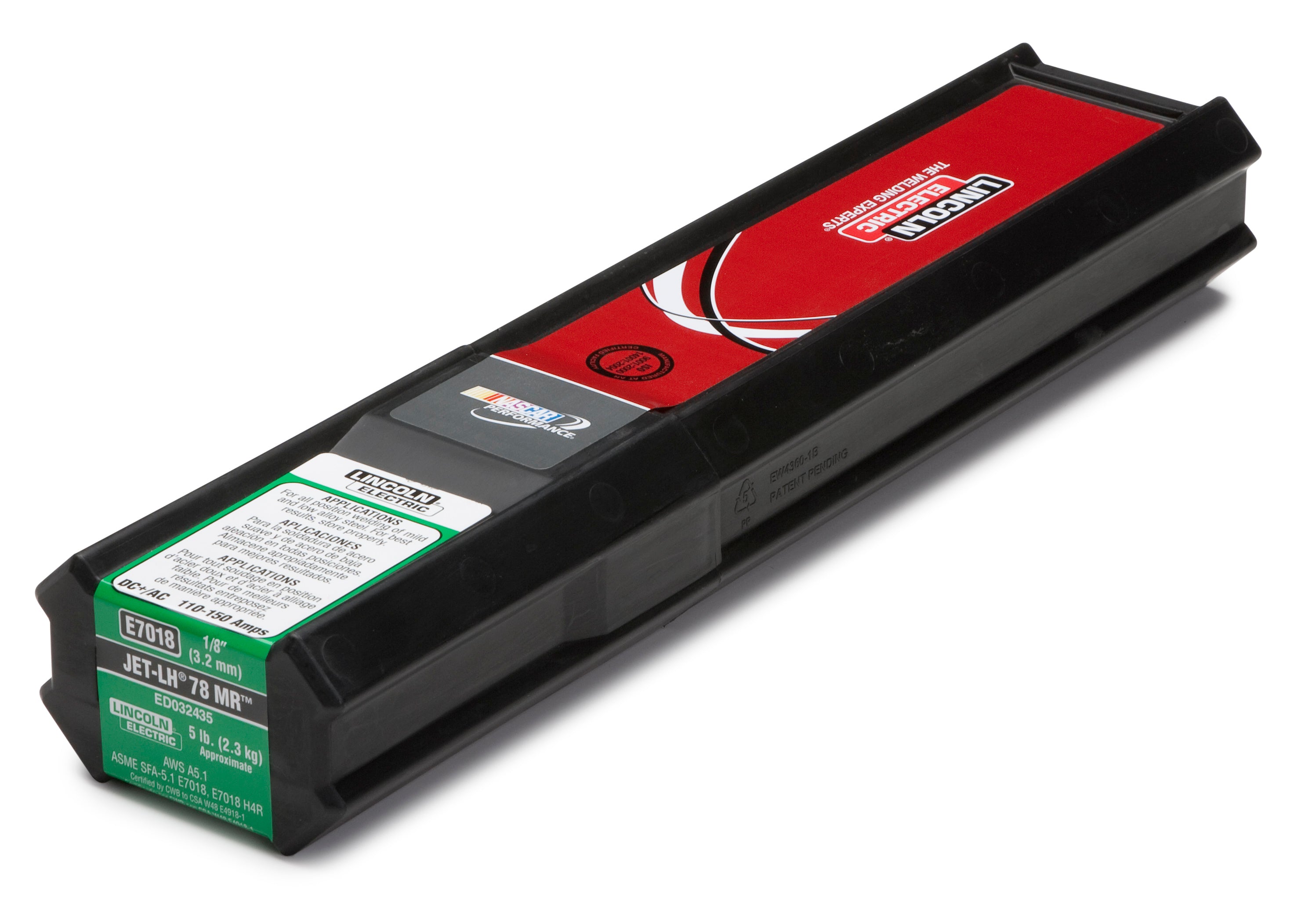 Lincoln Jet-LH® 78 - 7018 Stick Electrodes 3/32" 5-lb Pack