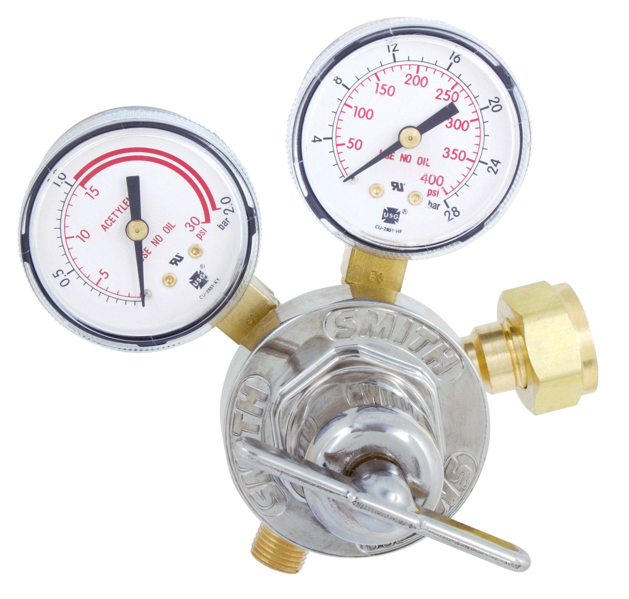 Miller | Smith Series 30 Acetylene Regulator - CGA 520