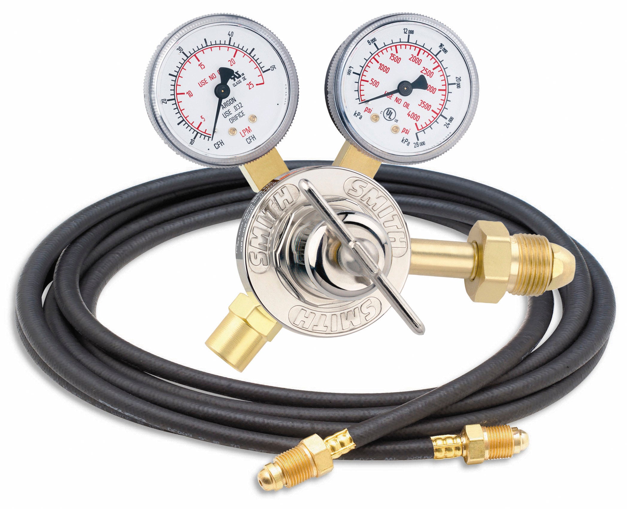 Miller | Smith Argon Flow Gauge Regulator w/Hose - CGA 580