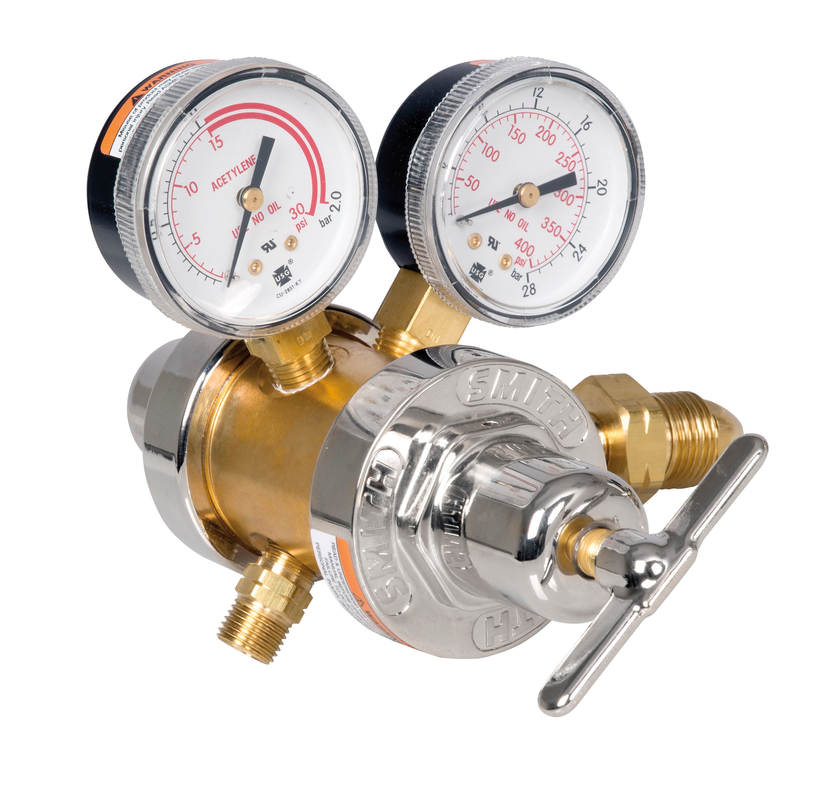 Miller | Smith 2-Stage Acetylene Regulator - CGA 510