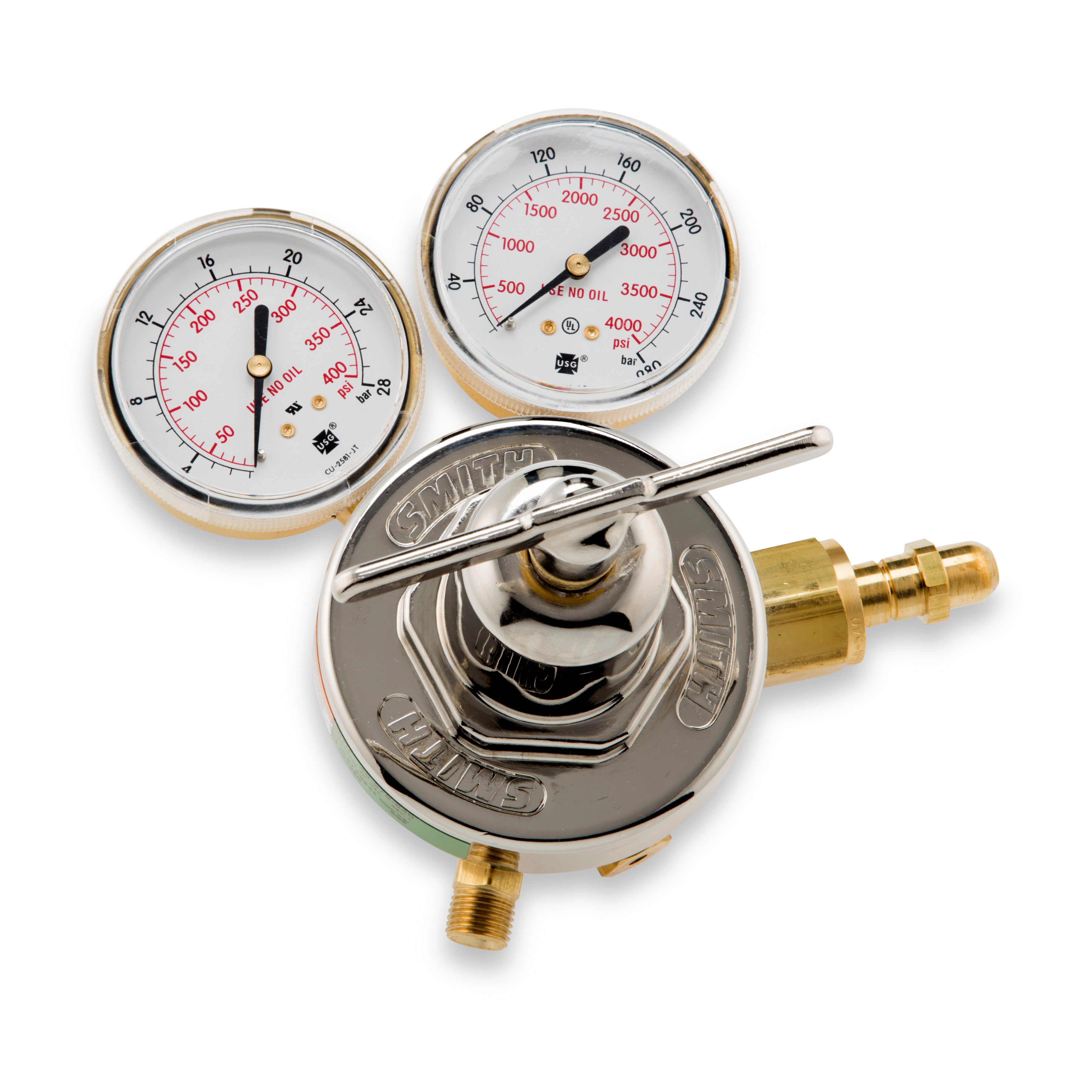 Miller | Smith Heavy Duty Oxygen Regulator - CGA 540 Front View