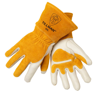 Tillman Cowhide/Split Back MIG Welding Glove w/ Elastic - 50