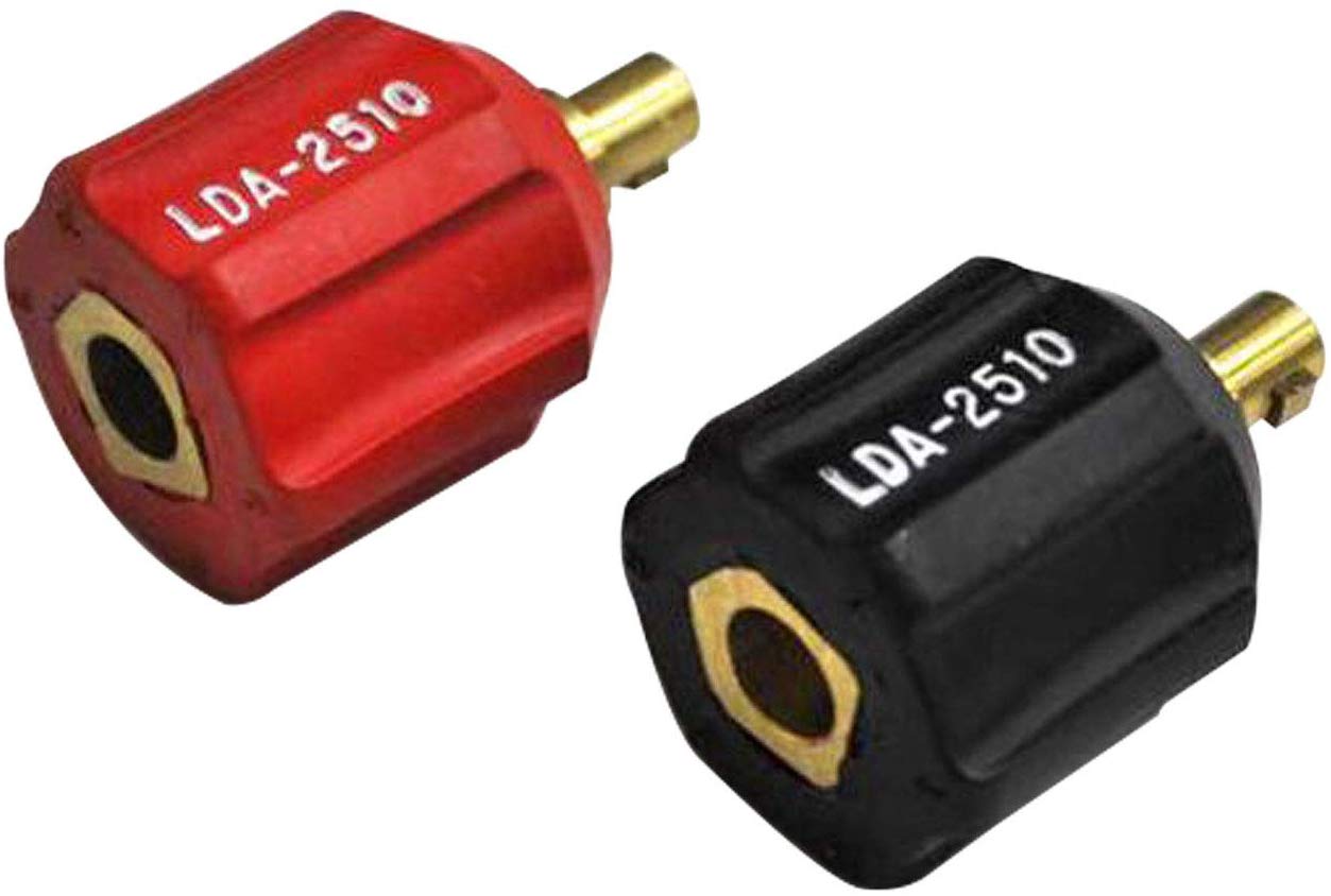 #1 Weld Cable w/ Electrode Holder & DINSE Connectors - Choose Your Length Connectors