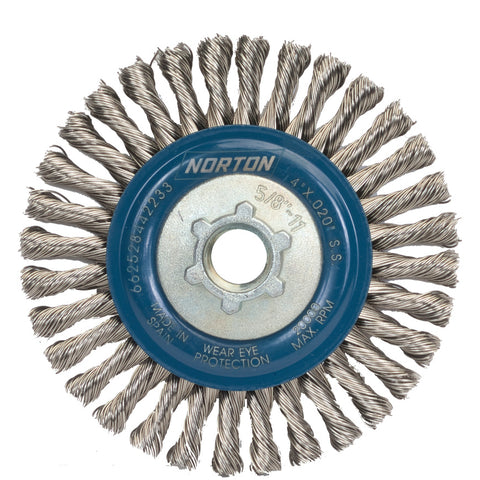 Norton BlueFire Stringer Bead Knot Wire Wheel, 4"