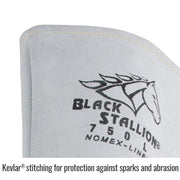 Black Stallion FR Nomex® Lined Pearl White Elkskin Stick Welding Glove