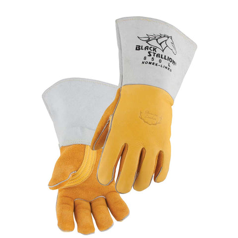 Black Stallion FR Nomex® Lined Elkskin Premium Stick Welding Gloves
