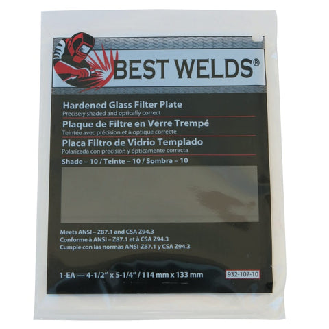 Best Welds Glass Filter Plate 4-1/2" x 5-1/4" Shade 12