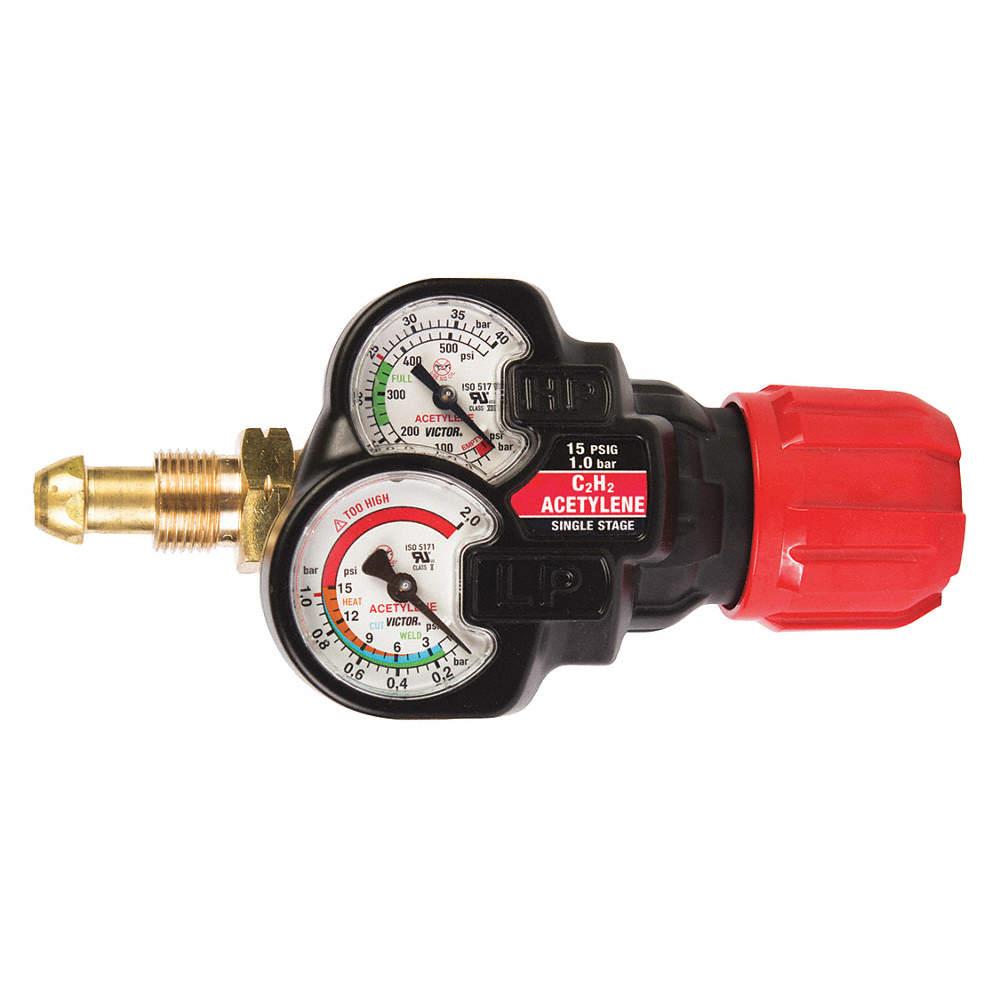 Victor EDGE™ 2.0 Acetylene Regulator - CGA 510 (ESS32-15-510) 0781-3628