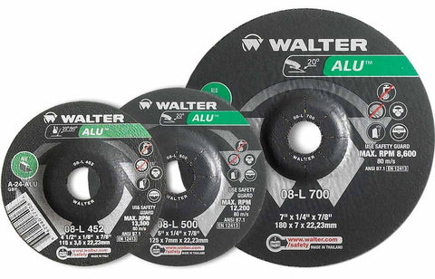 Walter ALU™ Grinding Wheel 4-1/2" x 1/4" x 5/8"-11 T27