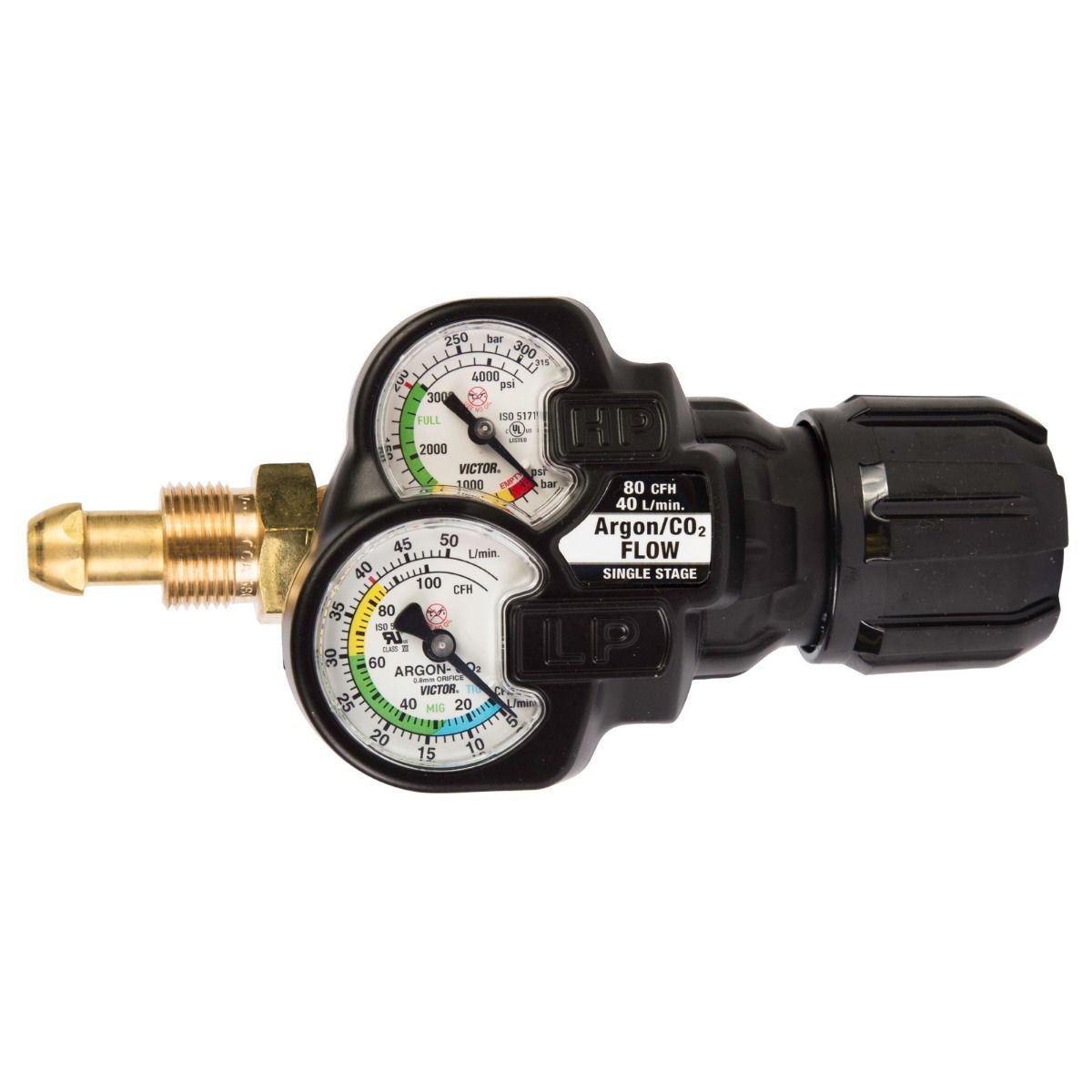 Victor EDGE™ 2.0 Argon/CO2 Flowgauge - CGA 580 (ESS32-80CFH-580)