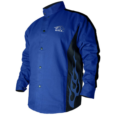 Black Stallion BSX® Contoured FR Cotton Welding Jacket, Royal Blue
