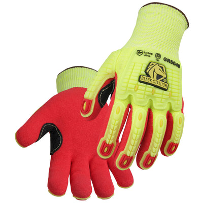 Black Stallion AccuFlex™ A6 Cut & Impact Resistant Hi-Vis Nitrile-Coated Knit Glove