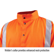 Revco Safety Welding Jacket w/ FR Reflective Tape, Safety Orange