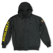Black Stallion Full-Zip FR Cotton Hooded Sweatshirt, Black