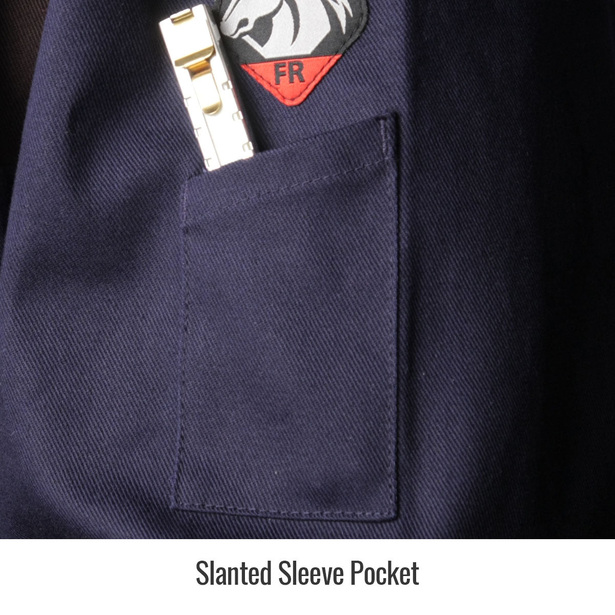 Black Stallion® BSX® Hooded FR Cotton Welding Jacket JF1633-NB Close Up 2