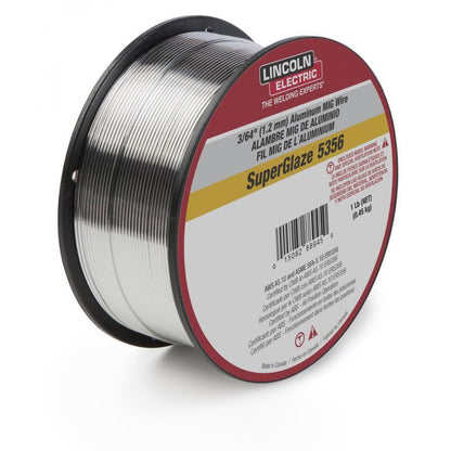 Lincoln SuperGlaze® 5356 3/64" Aluminum MIG Welding Wire 1lb Spool (ED030314)