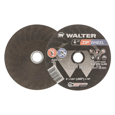 Walter Zip Wheel™Cutting Wheel 6" x 3/64" x 7/8" T1 GR: A-60-ZIP
