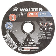Walter ZIP+XTRA™ Cutting Wheel 4-1/2" x 1/16" x 7/8" T1 GR: A-46-ZIP