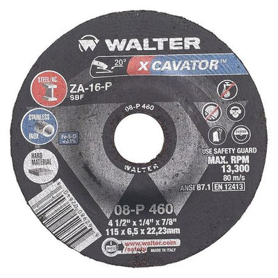 Walter XCAVATOR™  Grinding Wheel 4-1/2" x 1/4" X 7/8" T27 GR: ZA-16P